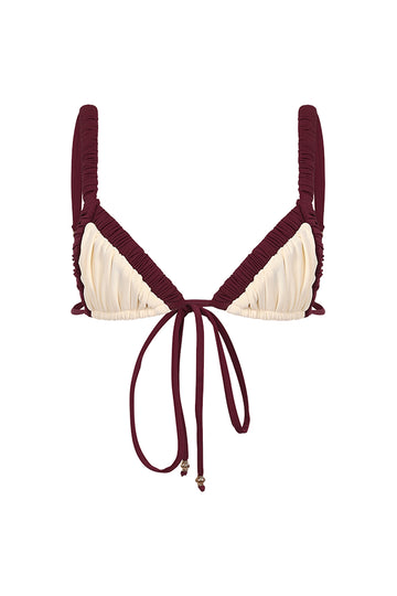Ada / Ivory Apricot Ruby Red - Top
