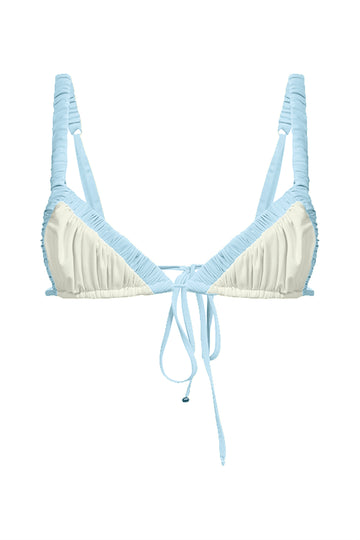 Ada / Ivory Apricot Sky Blue - Top