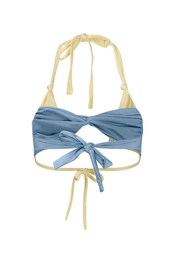 Valentina / Butter Yellow Celestial Blue - Top